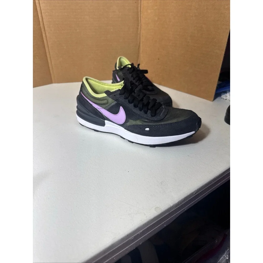 Nike Waffle One‎ shoes 'Light Lemon Twist Lilac' DC0481-002 boys 6.5Y Sneakers
